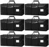 VISVEIL 6 Pack Heavy Duty Moving Bags Padded Wrap Around Handles - Black