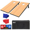 YEELOON Cornhole Set, Regulation/Tailgate Size Cornhole Boards 4x2/3x2 - Natural
