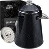COLETTI CLASSIC PERCOLATOR COFFEE POT CAMPING PERCOLATOR CAMPFIRE COFFEE BLACK New