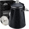 COLETTI CLASSIC PERCOLATOR COFFEE POT CAMPING PERCOLATOR CAMPFIRE COFFEE BLACK New
