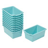 ECR4Kids Scoop Front Storage Bins Multipurpose Organization Seafoam 10-Piece