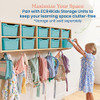 ECR4Kids Scoop Front Storage Bins Multipurpose Organization Seafoam 10-Piece