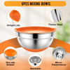 TINANA MIXING BOWLS WITH LIDS: STAINLESS STEEL MIXING BOWLS SET - MULTICOLOR New