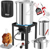 PIPOPA 30QT TURKEY & 10QT FISH FRYER SET STAINLESS STEEL 300F-003-SS