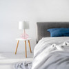 ELEGANT DESIGNS 24" MODERN REFINED RIPPLED GLASS TABLE LAMP - PINK