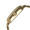 PEUGEOT WOMEN RECTANGLE DRESS WATCH WITH CRYSTAL DECORATED BEZEL - GOLD
