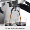 GARVEE 1450W 120V 20 BAR ESPRESSO MACHINE STEAM WAND - SILVER