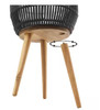 CASAFIELD LARGE BLACK RATTAN ROUND INDOOR PLANTER BASKET STAND - BLACK