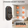 YHV KEYLESS ENTRY DOOR LOCK CAMERA FINGERPRINT SMART DOOR LOCK CA-01 - BLACK