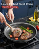 XBM Nonstick Frying Pan with Lid 12", Durable Stainless Steel skillet New