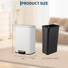 MILLELOOM 3.2 GALLON COMMERCIAL TRASH CAN - WHITE