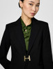 Halston Women's Halston H Closure Woven Office Workwear Blazer - Size:6 -Black New