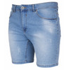 GALAXY BY HARVIC BLU ROCK DEMIN MEN’S JEAN SHORTS - SIZE: MEN 34 - LIGHT BLUE New