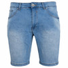 GALAXY BY HARVIC BLU ROCK DEMIN MEN’S JEAN SHORTS - SIZE: MEN 34 - LIGHT BLUE New