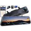 PELESEE P12 PRO 4K MIRROR DASH CAM W/ADAS AND BSD 5.8GHZ WIFI 20MB/S - BLACK