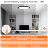 Brightever 12 inch LED Flush Mount Ceiling Lights, 6 Packs, Daylight, Black