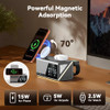 4URPC 6-IN-1 ALARM CLOCK WIRELESS CHARGING APPLE DEVICES - GRAY/BLACK