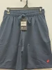 PACIFIC POLO CLUB ELASTIC WAISTBAND MEN'S SHORTS - SIZE: MEN M - NAVY New