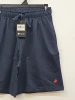 PACIFIC POLO CLUB ELASTIC WAISTBAND MEN'S SHORTS - SIZE: MEN M - NAVY New