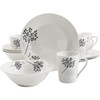 GIBSON HOME NETHERWOOD ROUND DINNERWARE 12PC SET FOR 4 101769.12RM - WHITE