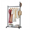 GARVEE METAL CLOTHING RACK WITH WHEELS FOR SMALL SPACE - BLACK