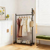 GARVEE METAL CLOTHING RACK WITH WHEELS FOR SMALL SPACE - BLACK
