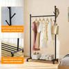GARVEE METAL CLOTHING RACK WITH WHEELS FOR SMALL SPACE - BLACK