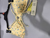 NO BOUNDARIES FLORAL TRIANGLE BIKINI, SIZE MEDIUM 8-10 - YELLOW New