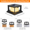 MLAMBERT 12 PACK SOLAR POST LIGHTS OUTDOOR LED FENCE CAP LIGHT 4X4 POSTS - BLACK