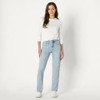 AMAZON ESSENTIALS WOMEN'S HIGH-RISE STRAIGHT SIZE: 12 - ICED LIGHT WASH