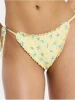 NO BOUNDARIES YELLOW FLORAL TRIANGLE BIKINI, SIZE SMALL - YELLOW New