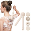 XIYU Electric Body Brush Back Scrubber Shower Waterproof Long Dual Handle - Pink