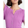 TIME AND TRU WOMEN'S DOUBLE CLOTH COTTON MIDI DRESS - SIZE: L - VIOLET SURPRISE New