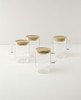 LENOX DRINKWARE TUSCANY CLASSICS HOT BEVERAGE 8 PIECE MUGS - CLEAR/BAMBOO