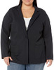 AMAZON ESSENTIALS WOMEN'S RELAXED-FIT SOFT PONTE BLAZER SIZE M - BLACK New