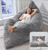HOBESTLUK 3 IN 1 BEAN BAG CHAIR BEAN BAG CHAIRS CONVERTIBLE 62-620 - GRAY