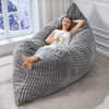 HOBESTLUK 3 IN 1 BEAN BAG CHAIR BEAN BAG CHAIRS CONVERTIBLE 62-620 - GRAY