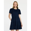 TIME AND TRU COTTON SWING DRESS SHORT SLEEVES SIZE: WOMEN 4X - DARK NAVY New