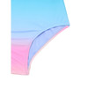 NO BOUNDARIES GIRLS ZIP UP RASH GUARD ONE PIECE SWIMSUIT, SIZE M - BLUE LARK New