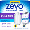 ZEV 2 FLYING INSECT TRAPS, 2 REFILL CARTRIDGES - PLUG IN FLY TRAP, BLUE/UV LIGHT