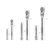 GENERIC 6 PIECE RATCHET WRENCH SET,FLEXIBLE HEAD - STAINLESS STEEL New
