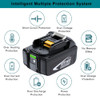 LONG FIT 6.0AH BATTERY REPLACE FOR MAKITA 18V BATTERY COMPATIBLE - BLACK