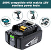 LONG FIT 6.0AH BATTERY REPLACE FOR MAKITA 18V BATTERY COMPATIBLE - BLACK