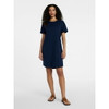 TIME AND TRU COTTON T-SHIRT DRESS WITH SHORT SLEEVES - SIZE: WOMEN M - DARK NAVY New