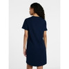 TIME AND TRU COTTON T-SHIRT DRESS WITH SHORT SLEEVES - SIZE: WOMEN M - DARK NAVY New