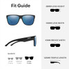 SMITH LOWDOWN 2 XL POLARIZED LENSES LARGE FRAME 20151400360QG-PO-BLK/BL - Black