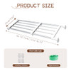 Hershii Expandable Shelf Rod Closet System Heavy Duty Clothes Hanger diy - Ivory