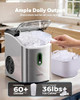SILONN NUGGET ICE MAKER COUNTERTOP 36LBS SELF SILONN SLIM17T-PRO PELLET - STEEL