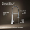 KOHLER TONE SEMI PROFESSIONAL KITCHEN FAUCET POLISHED CHROME