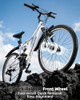 QARSWA 24/26" MOUNTAIN BIKE 21-SPEED SUSPENSION MTB WHEEL ASSEMBLY - WHITE New
